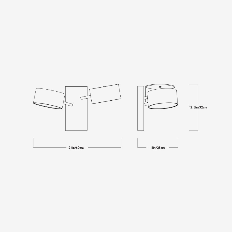 Excel Double Sconce  - Roll & Hill 
