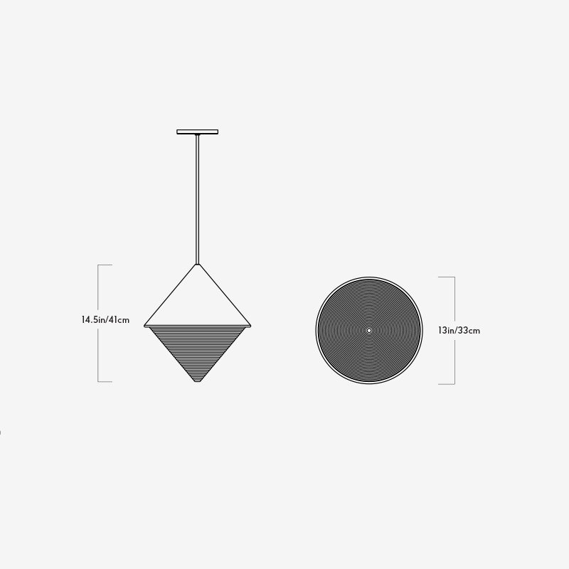 Half & Half Pendant - Cone  - Roll & Hill 