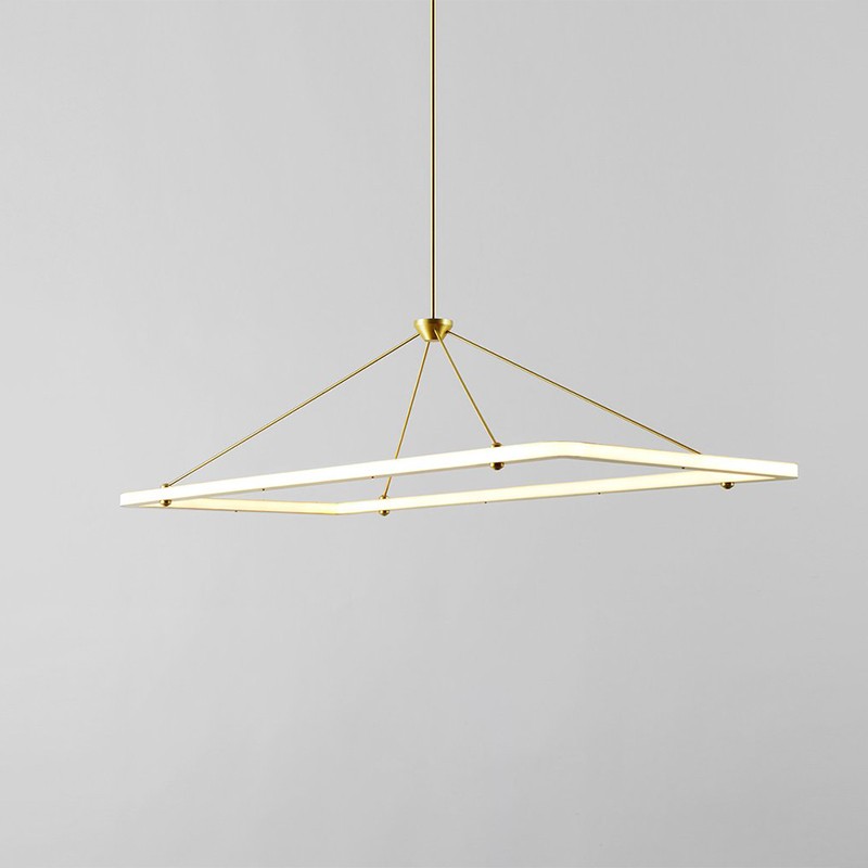 Halo Rectangle Pendant Roll & Hill