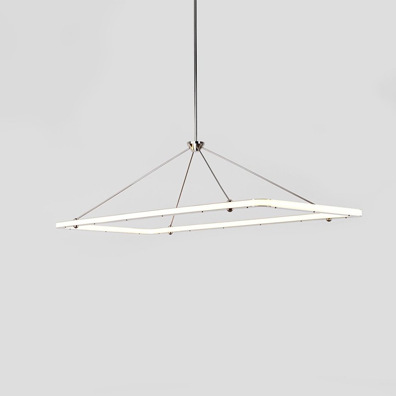 Halo Rectangle Pendant  - Roll & Hill 