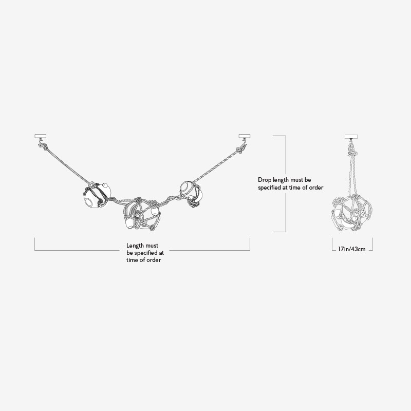 Knotty Bubbles Chain - 1 Lg, 2 Sm Bubbles  - Roll & Hill 