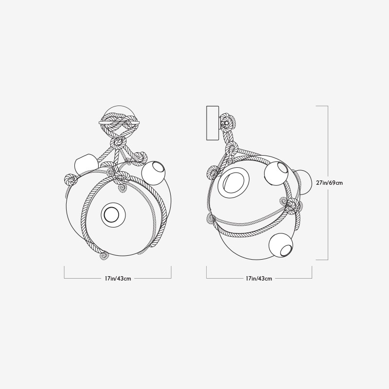 Knotty Bubbles Sconce - Large  - Roll & Hill 