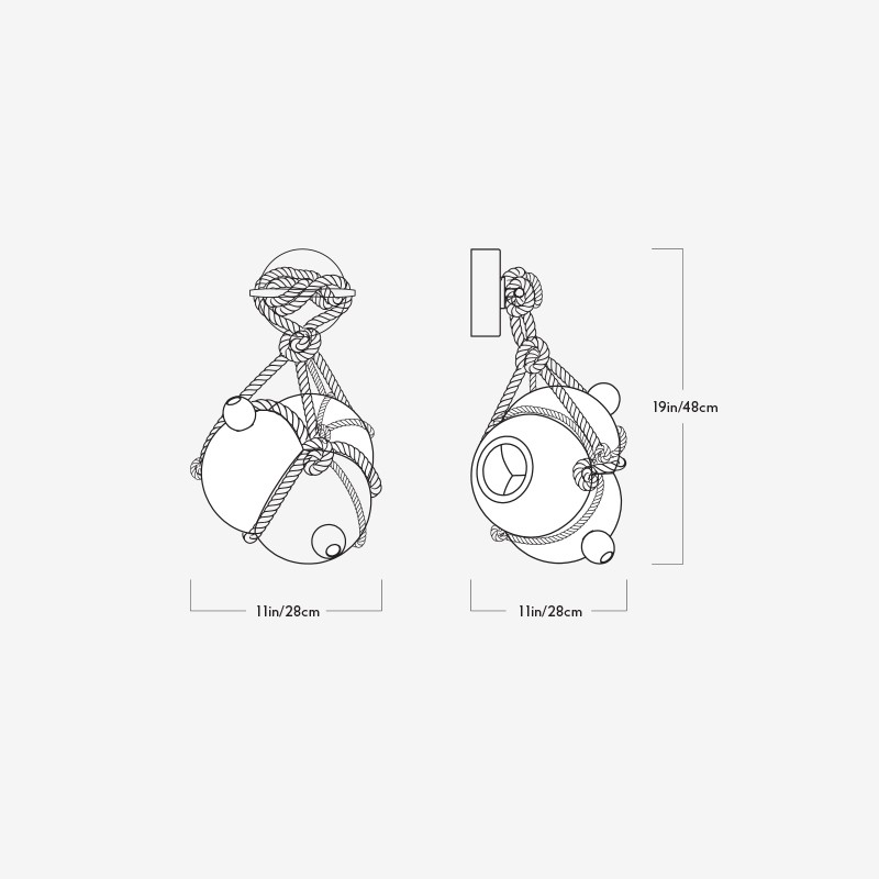 Knotty Bubbles Sconce - Small  - Roll & Hill 