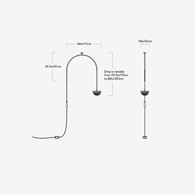 Krane Large Ceiling Mount  - Roll & Hill 