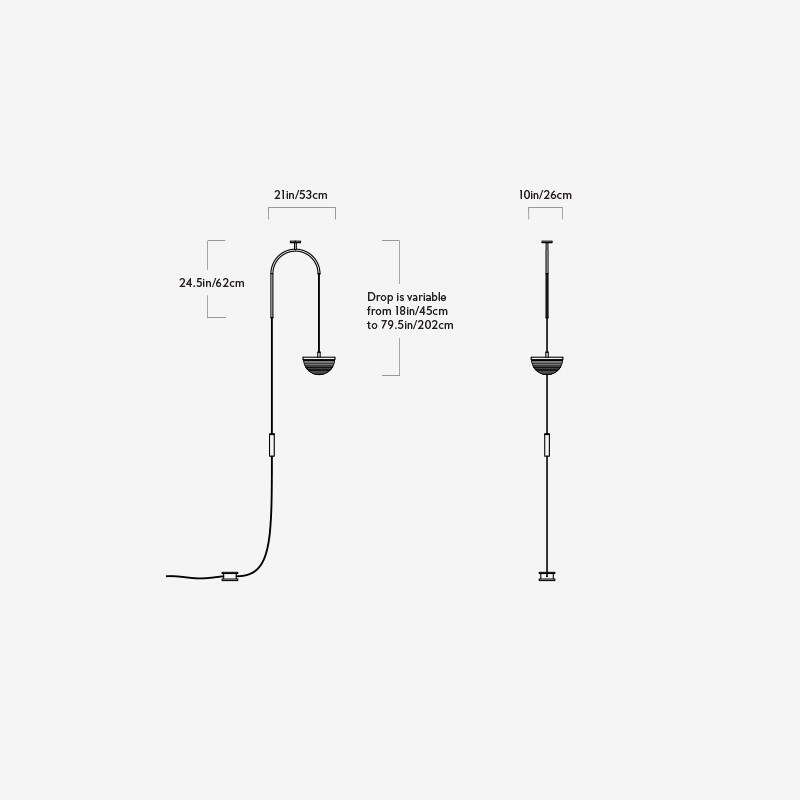 Krane Small Ceiling Mount  - Roll & Hill 