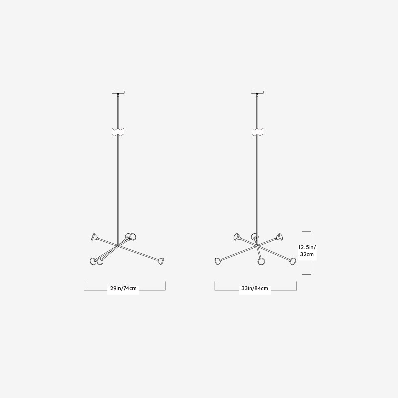 Nova Chandelier - 6 Lights  - Roll & Hill 