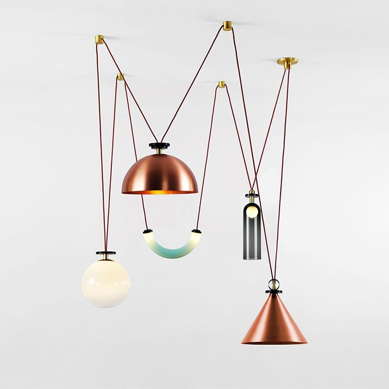 Shape Up 5-Piece Chandelier  - Roll & Hill 
