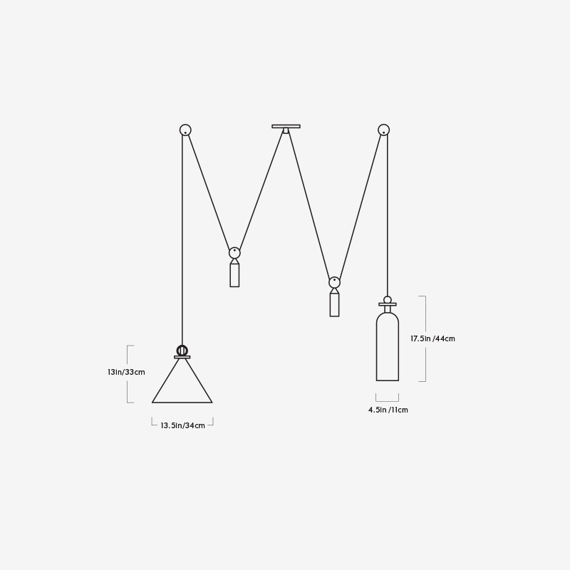 Shape Up Double Pendant  - Roll & Hill 