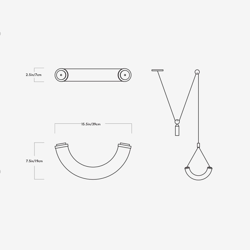 Shape Up Pendant - Arc  - Roll & Hill 