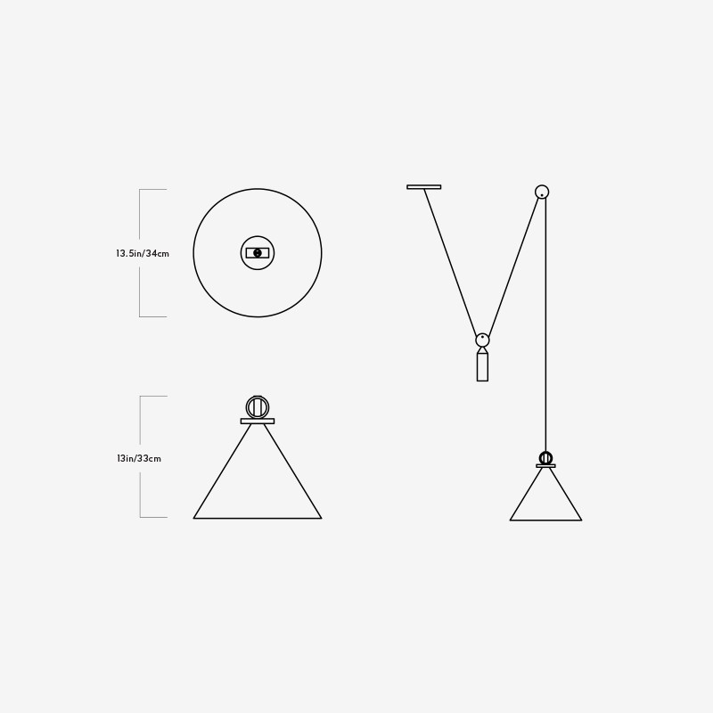 Shape Up Pendant - Cone  - Roll & Hill 