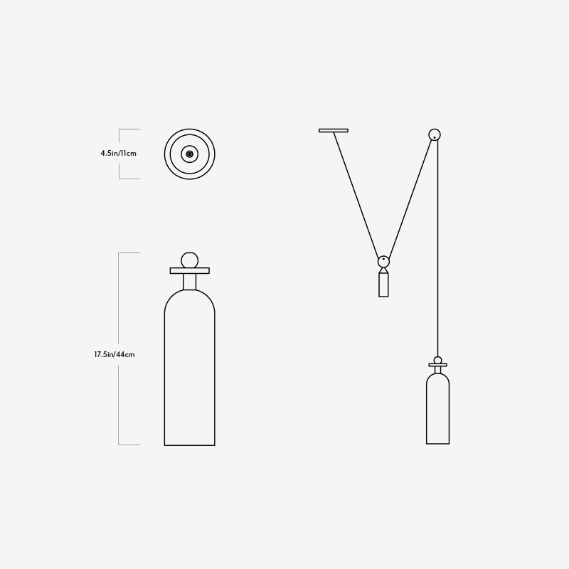 Shape Up Pendant - Cylinder  - Roll & Hill 