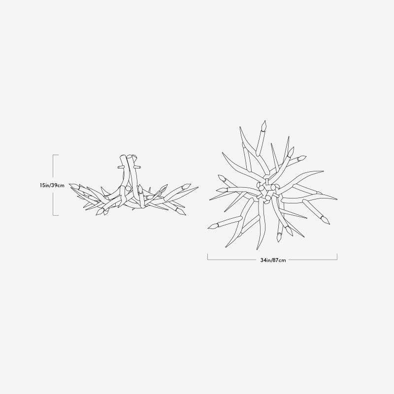 Superordinate Antler Chandelier - 6 Antlers  - Roll & Hill 
