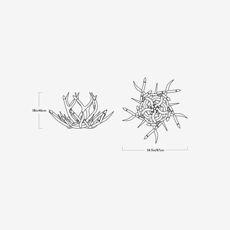 Superordinate Antler Chandelier - 10 Antlers  - Roll & Hill 