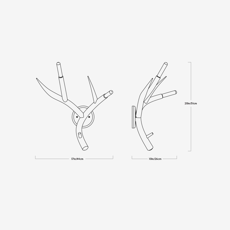 Superordinate Antler Sconce  - Roll & Hill 