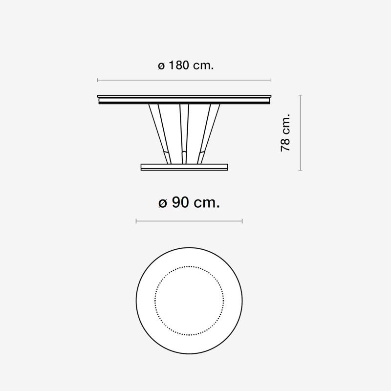 Borghese Dining With Round Table  - Villusso 