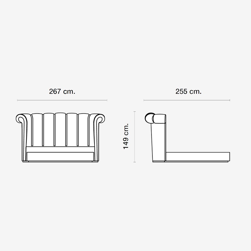 Borghese King Size Bed  - Villusso 
