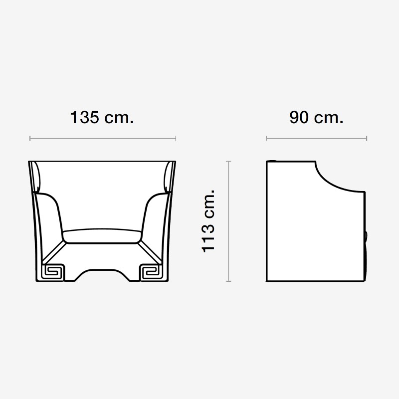 Vittoriale Armchair   - Villusso 