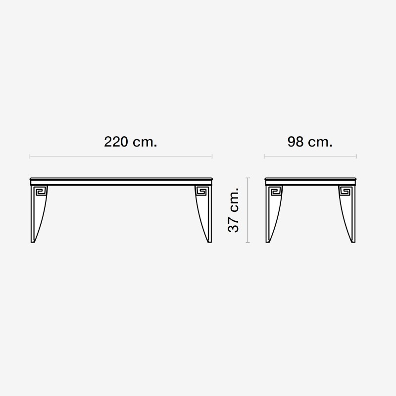 Vittoriale Rectangular Table  - Villusso 