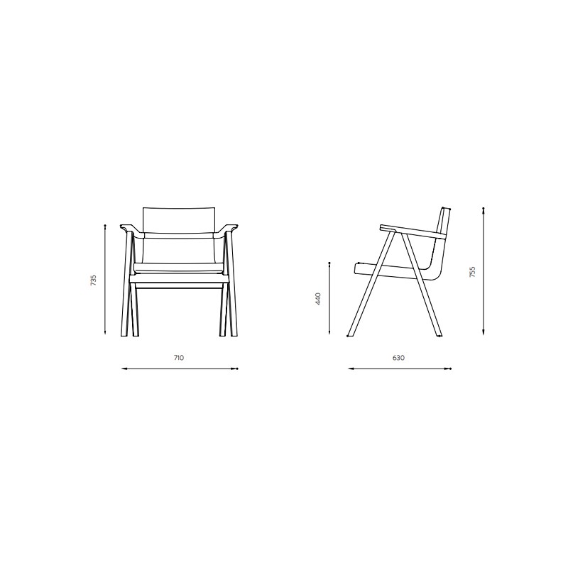 Pencil Lounge Chair  - Wewood 