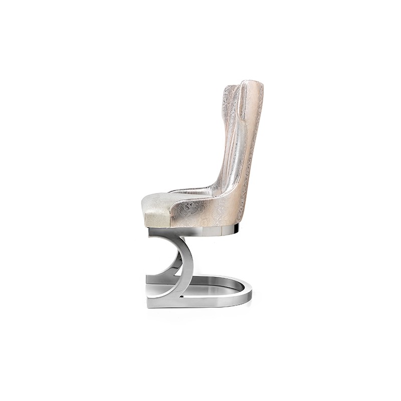 Kaufmann Steel Base Contemporary Dining Chair Francesco Molon