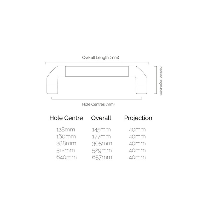 Brass U Pull Handle With Copper Detail  - Proper Copper Design 