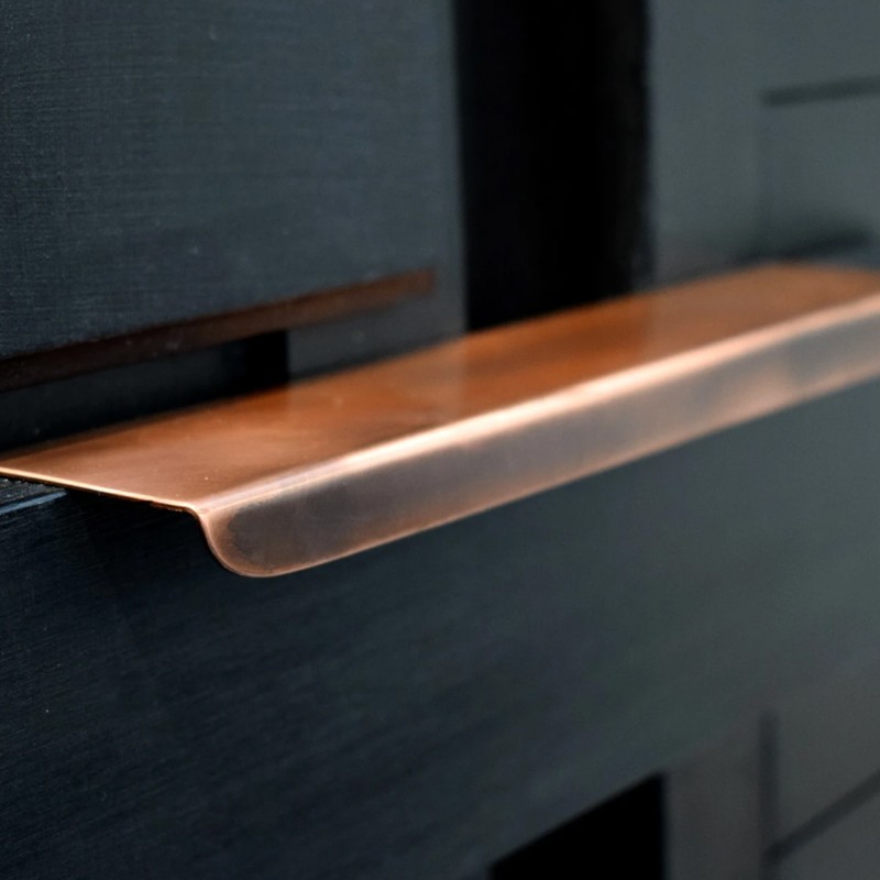 Folded Copper Lip Pull  - Proper Copper Design 