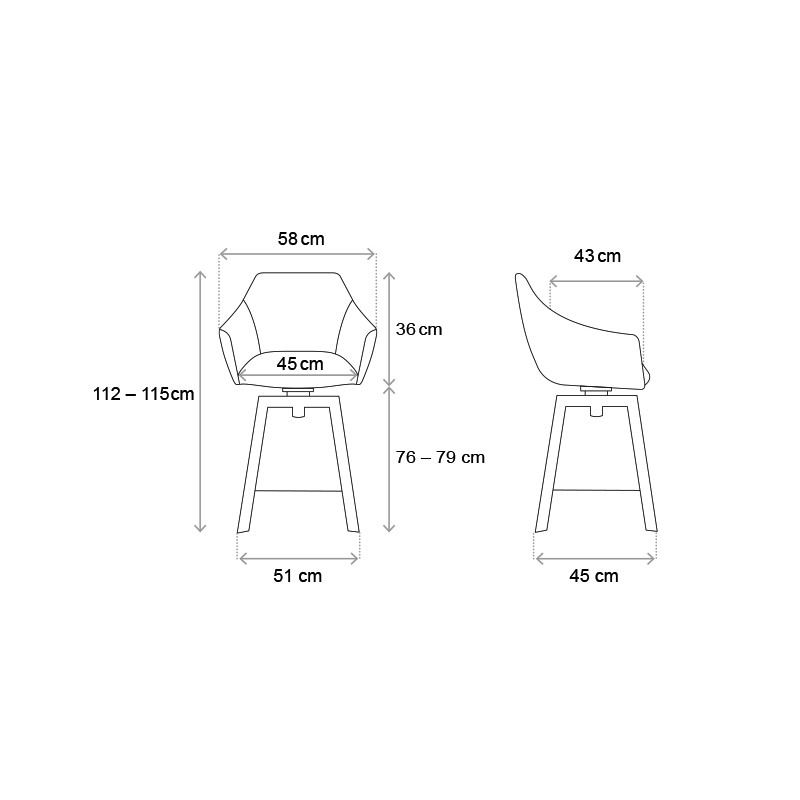 W Cube 5 Stool H  - Wagner 