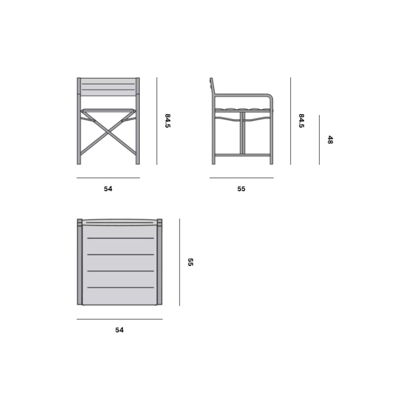 Cross Chair Teak  - Manutti 