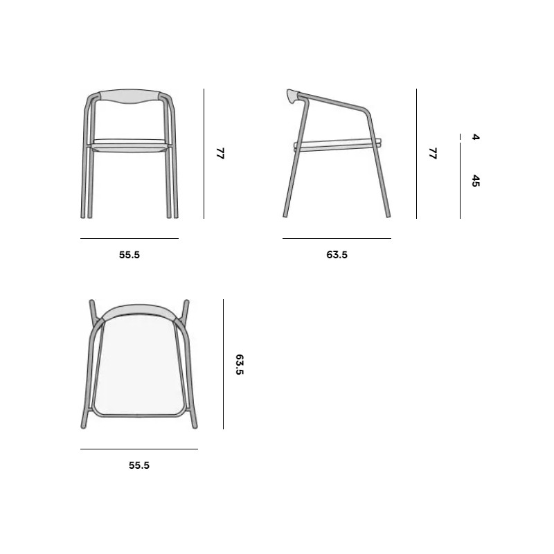 Duo Chair Flint Rope 4.5mm   - Manutti 