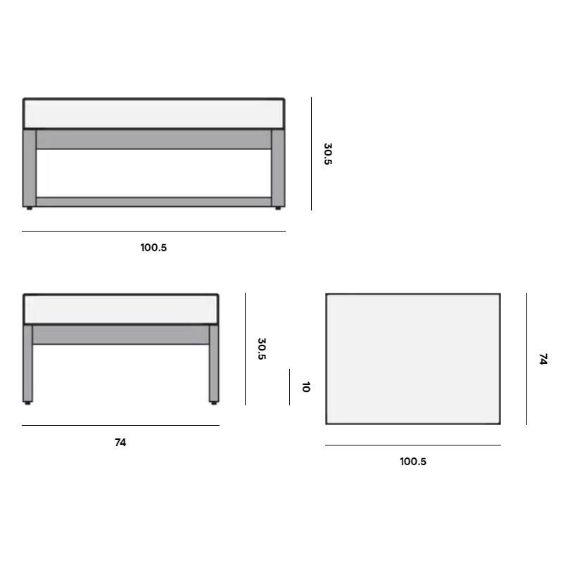 Fuse Large Footstool  - Manutti 