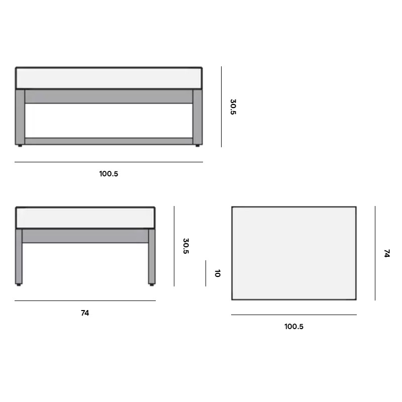 Fuse Large Sidetable  - Manutti 