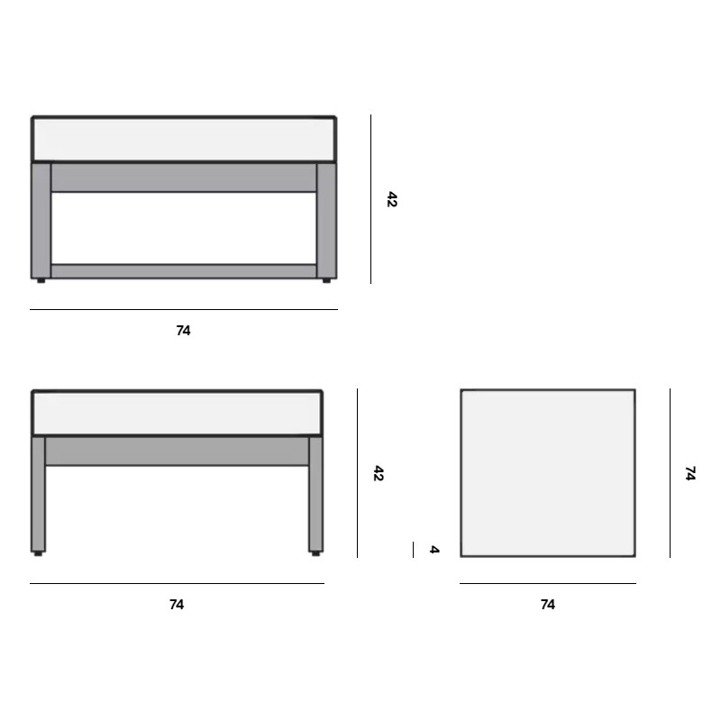 Fuse Medium Footstool  - Manutti 
