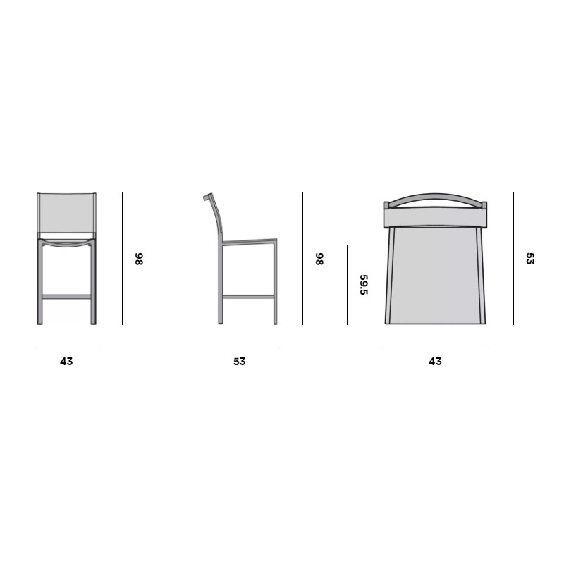 Latona Barstool 60  - Manutti 