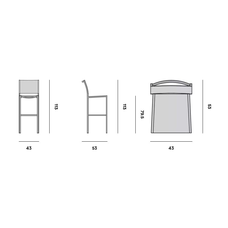 Latona Barstool 80  - Manutti 
