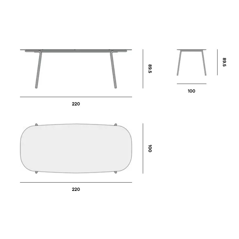 Minus High Dining Table  - Manutti 