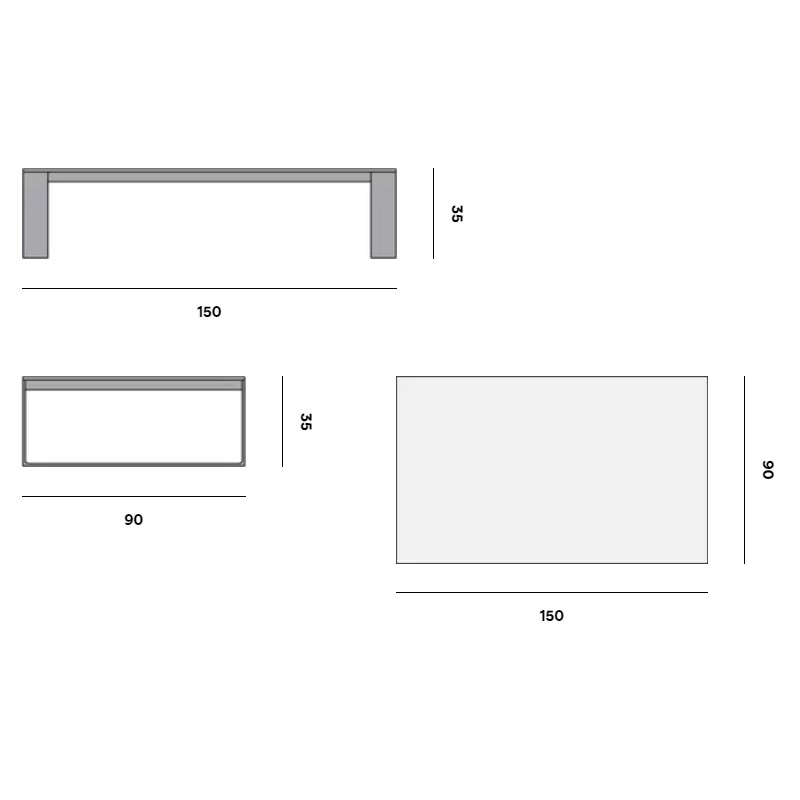 Prato Coffee Table 150  - Manutti 