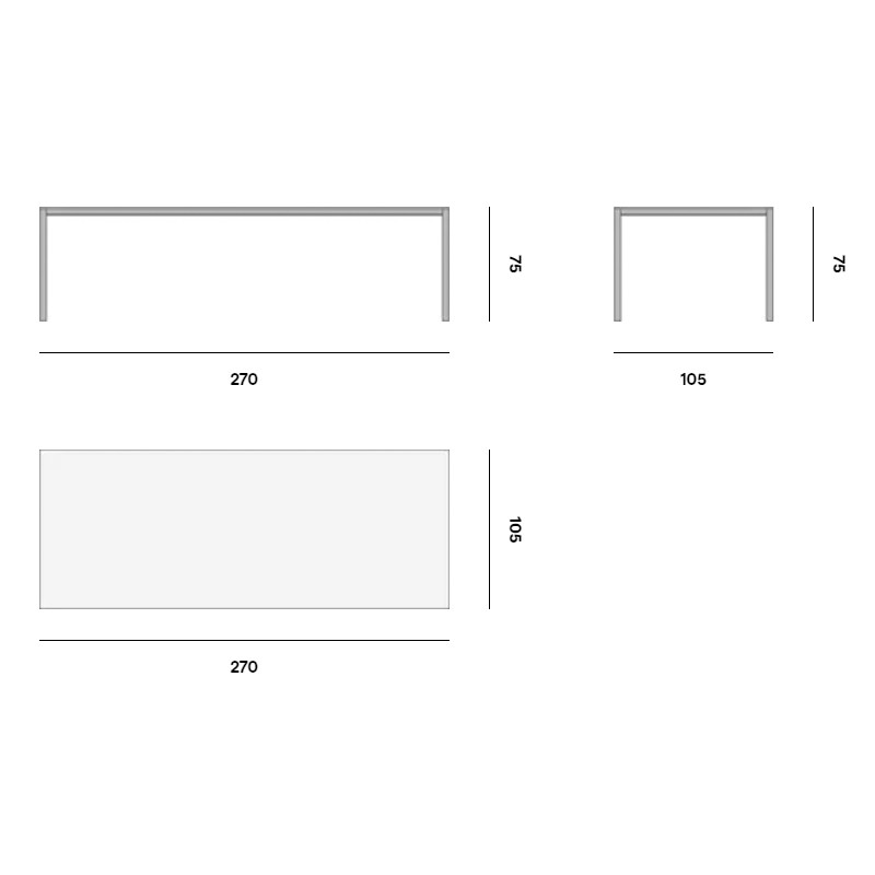 Quarto Dining Table GLS 270  - Manutti 