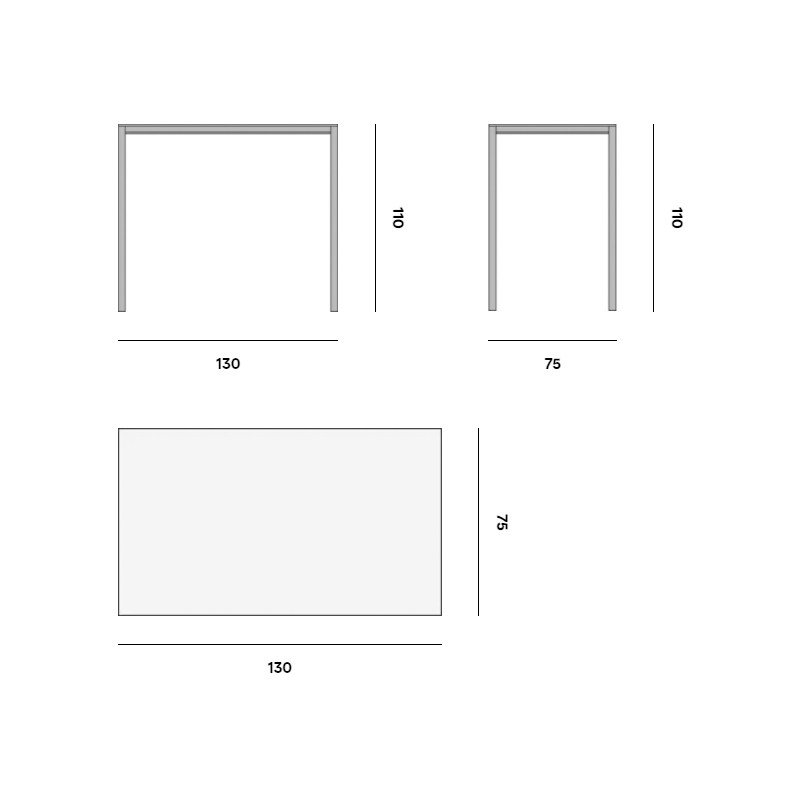 Quarto High Dining Table  - Manutti 