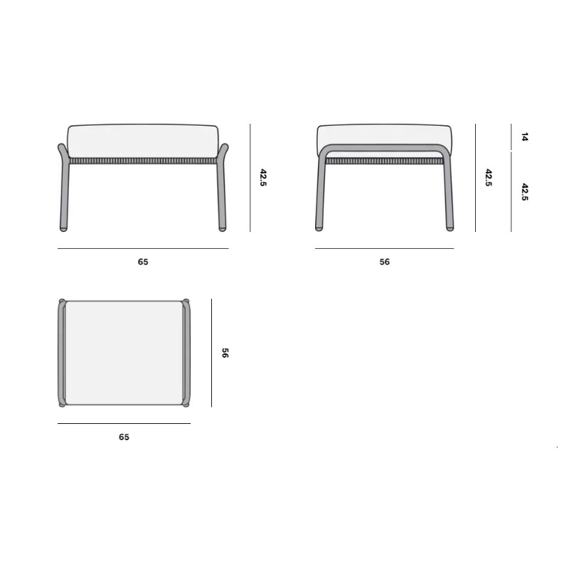 Radius Footstool Lava  - Manutti 