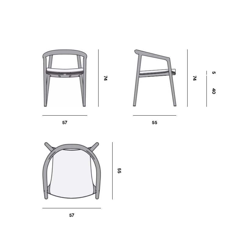 Solid Armchair  - Manutti 