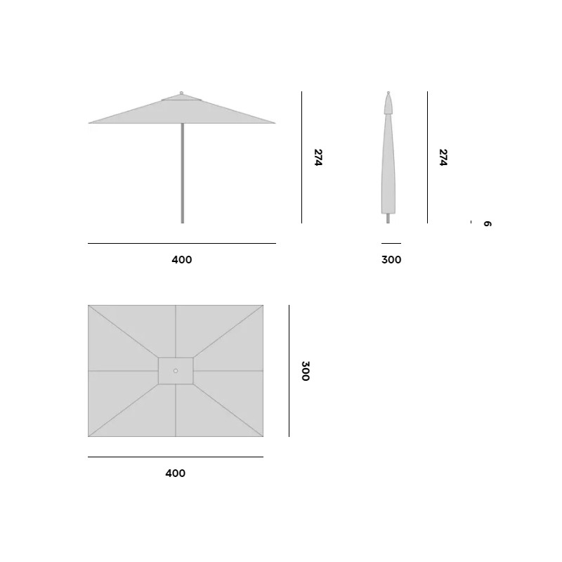 Umbrella Central Pole  - Manutti 