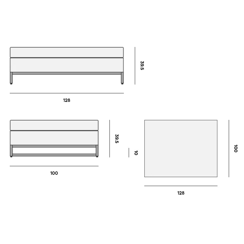 Zendo Large Footstool Lava F10  - Manutti 