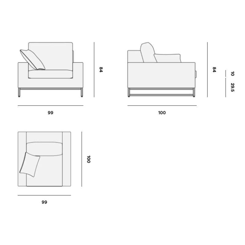 Zendo Lounge chair  - Manutti 