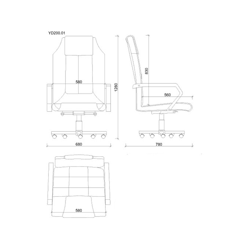 YD200 01 Office Chair  - Yasmin Decor 
