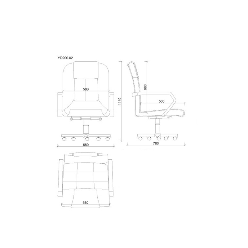 YD200 02 Office Chair  - Yasmin Decor 