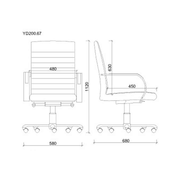 YD200 67 Office Chair  - Yasmin Decor 