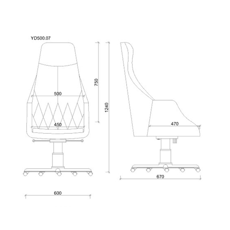 YD500 07 Office Chair  - Yasmin Decor 
