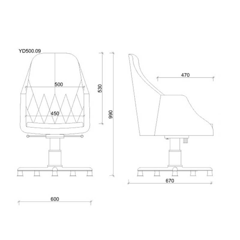 YD500 09 Office Chair  - Yasmin Decor 