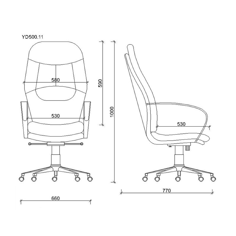 YD500 11 Office Chair  - Yasmin Decor 