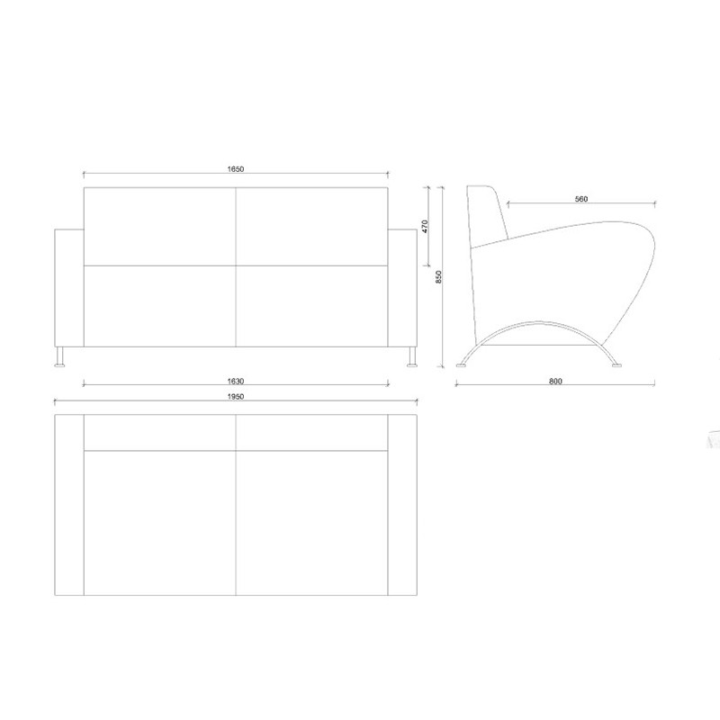 YD500 50 Two Seater Sofa  - Yasmin Decor 